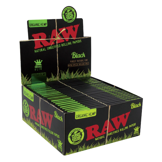 RAW - Organic Black King Size Slim Papers (50 packs)