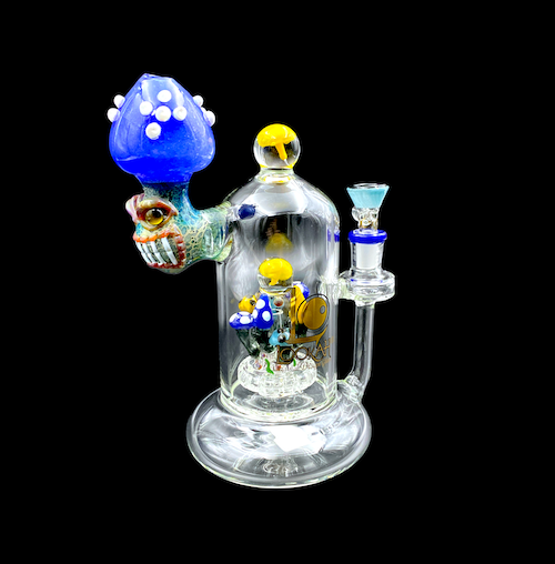 Lookah Water Pipe - Dark Shrooms Island (9.5")