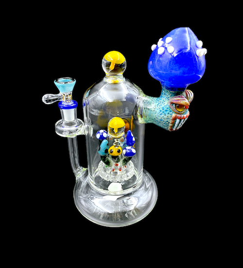 Lookah Water Pipe - Dark Shrooms Island (9.5")
