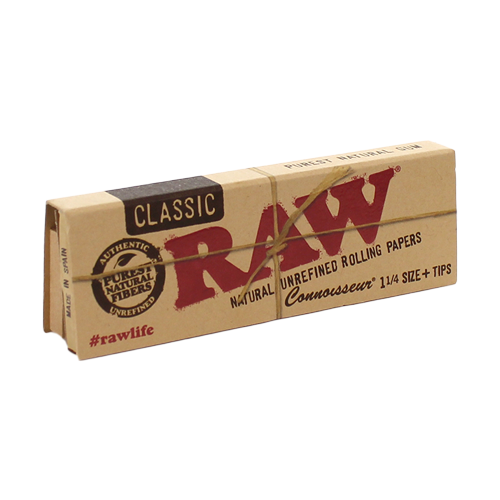 RAW - Classic Connoisseur 1 1/4 Papers w/ Tips (24 packs)