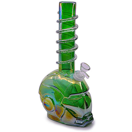 Soft Glass Water Pipe - Metal Man (12")