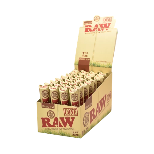 RAW - Organic 1 1/4 Size Classic Pre-Roll Cone (6ct)