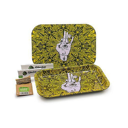 Afghan Hemp - Metal Tray Kit w/ Magnetic Lid