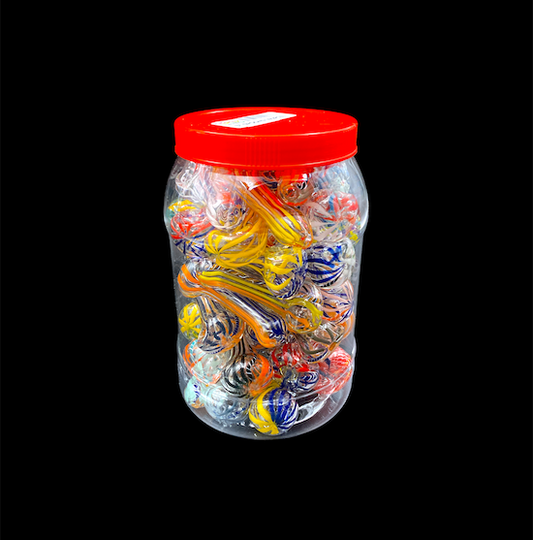 Glass Hand Pipe Jar Stringy (3")(40ct)